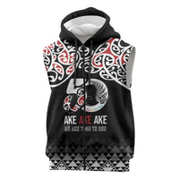 Kia Kaha Te Reo Maori Sleeveless Zip Hoodie 50 Years Mo Ake Tonu Te Reo - Polynesian Pride