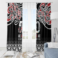 Kia Kaha Te Reo Maori Window Curtain 50 Years Mo Ake Tonu Te Reo - Polynesian Pride