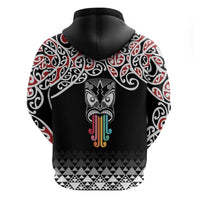 Kia Kaha Te Reo Maori Zip Hoodie 50 Years Mo Ake Tonu Te Reo - Polynesian Pride