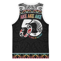 50 Years Kia Kaha Te Reo Maori Basketball Jersey Ake Ake Ake! - Polynesian Pride