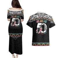 50 Years Kia Kaha Te Reo Maori Couples Matching Puletasi and Hawaiian Shirt Ake Ake Ake! - Polynesian Pride