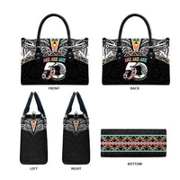 50 Years Kia Kaha Te Reo Maori Leather Bag Ake Ake Ake! LT7 - Polynesian Pride