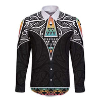 50 Years Kia Kaha Te Reo Maori Long Sleeve Button Shirt Ake Ake Ake! - Polynesian Pride