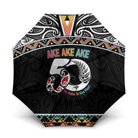 50 Years Kia Kaha Te Reo Maori Umbrella Ake Ake Ake! LT7 One Size Folded 11.42 inch Opened Diameter 37.4 inch White - Polynesian Pride
