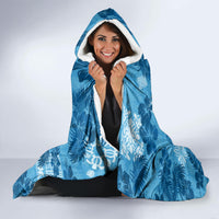 Hawaii Tapa Hooded Blanket Hibiscus Mix Hawaiian Quilt Patches - Blue LT7 - Polynesian Pride