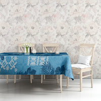 Hawaii Tapa Tablecloth Hibiscus Mix Hawaiian Quilt Patches - Blue LT7 - Polynesian Pride