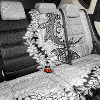 Polynesian Plumeria Lei Back Car Seat Cover with Hammerhead Shark