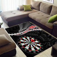 Personalised New Zealand Darts Area Rug Maori Manaia LT7 - Polynesian Pride