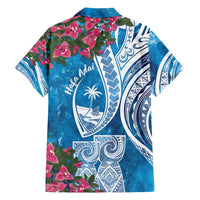 Hafa Adai Guam Family Matching Off Shoulder Short Dress and Hawaiian Shirt Crystal Waves