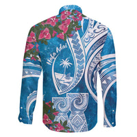 Hafa Adai Guam Family Matching Off Shoulder Short Dress and Hawaiian Shirt Crystal Waves