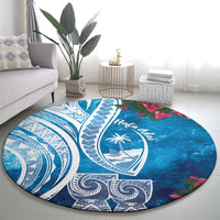 Hafa Adai Guam Round Carpet Crystal Waves