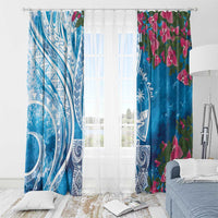 Hafa Adai Guam Window Curtain Crystal Waves
