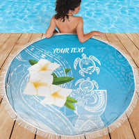Personalized Guam Chamorro Beach Blanket Turtles and Guasali Flowers