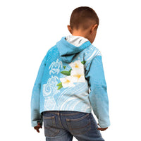 Personalized Guam Chamorro Kid Hoodie Turtles and Guasali Flowers