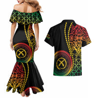 Proudly Ni-Van Sandroing Inspired Classic Style Couples Matching Mermaid Dress and Hawaiian Shirt