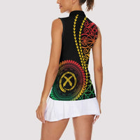 Proudly Ni-Van Sandroing Inspired Classic Style Women Sleeveless Polo Shirt LT7 - Polynesian Pride
