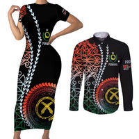 Proudly Ni-Van Sandroing Inspired Couples Matching Short Sleeve Bodycon Dress and Long Sleeve Button Shirt Penama Classic Style