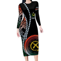Proudly Ni-Van Sandroing Inspired Family Matching Long Sleeve Bodycon Dress and Hawaiian Shirt Penama Classic Style