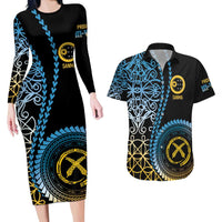 Proudly Ni-Van Sandroing Inspired Couples Matching Long Sleeve Bodycon Dress and Hawaiian Shirt Sanma Classic Style