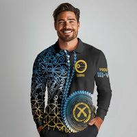 Proudly Ni-Van Sandroing Inspired Long Sleeve Polo Shirt Sanma Classic Style LT7 - Polynesian Pride