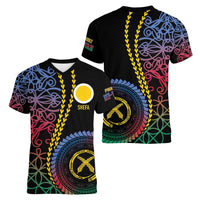 Proudly Ni-Van Sandroing Inspired Women V-Neck T-Shirt Shefa Classic Style LT7 - Polynesian Pride