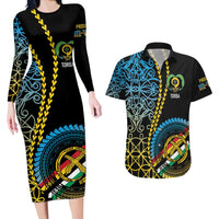 Proudly Ni-Van Sandroing Inspired Couples Matching Long Sleeve Bodycon Dress and Hawaiian Shirt Torba Classic Style