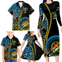 Proudly Ni-Van Sandroing Inspired Family Matching Long Sleeve Bodycon Dress and Hawaiian Shirt Torba Classic Style