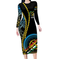 Proudly Ni-Van Sandroing Inspired Family Matching Long Sleeve Bodycon Dress and Hawaiian Shirt Torba Classic Style