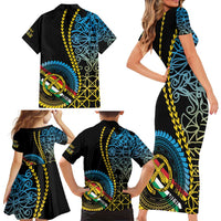 Proudly Ni-Van Sandroing Inspired Family Matching Short Sleeve Bodycon Dress and Hawaiian Shirt Torba Classic Style