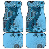 Bula Fiji Car Mats Shark Tail Turquoise Masi Tapa