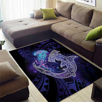 Polynesian Aumakua Area Rug Jellyfish with Shark - Polynesian Pride