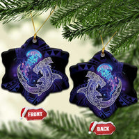 Polynesian Aumakua Ceramic Ornament Jellyfish with Shark - Polynesian Pride
