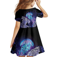 Polynesian Aumakua Family Matching Puletasi and Hawaiian Shirt Jellyfish with Shark - Polynesian Pride