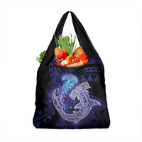 Polynesian Aumakua Grocery Bag Jellyfish with Shark - Polynesian Pride
