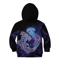 Polynesian Aumakua Kid Hoodie Jellyfish with Shark - Polynesian Pride