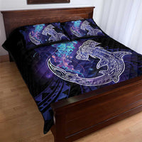 Polynesian Aumakua Quilt Bed Set Jellyfish with Shark - Polynesian Pride