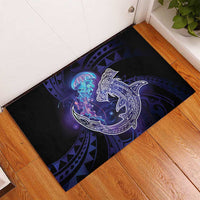 Polynesian Aumakua Rubber Doormat Jellyfish with Shark - Polynesian Pride