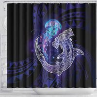 Polynesian Aumakua Shower Curtain Jellyfish with Shark - Polynesian Pride