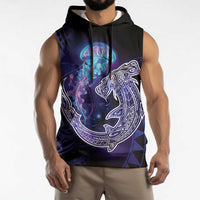Polynesian Aumakua Sleeveless Hoodie Jellyfish with Shark - Polynesian Pride