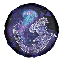 Polynesian Aumakua Spare Tire Cover Jellyfish with Shark - Polynesian Pride