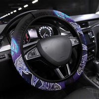 Polynesian Aumakua Steering Wheel Cover Jellyfish with Shark - Polynesian Pride