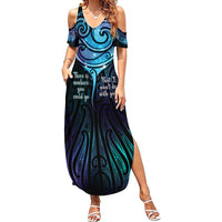 Aotearoa Maori Te Whai Rahi Family Matching Summer Maxi Dress and Hawaiian Shirt Tala - Nowhere You Could Go That I Won't Be With You - Polynesian Pride