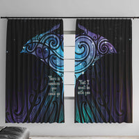 Aotearoa Maori Te Whai Rahi Window Curtain Tala - Nowhere You Could Go That I Won't Be With You - Polynesian Pride