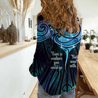 Aotearoa Maori Te Whai Rahi Women Casual Shirt Tala - Nowhere You Could Go That I Won't Be With You - Polynesian Pride