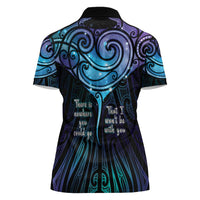 Aotearoa Maori Te Whai Rahi Women Polo Shirt Tala - Nowhere You Could Go That I Won't Be With You - Polynesian Pride