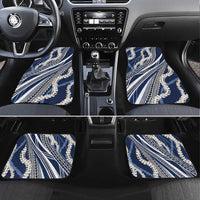 Polynesian Puakeniken Pikake Twisted Lei Car Mats Navy Blue - Polynesian Pride