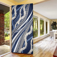 Polynesian Puakeniken Pikake Twisted Lei Door Cover Navy Blue - Polynesian Pride