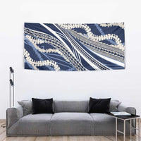 Polynesian Puakeniken Pikake Twisted Lei Tapestry Navy Blue - Polynesian Pride