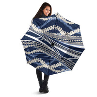 Polynesian Puakeniken Pikake Twisted Lei Umbrella Navy Blue - Polynesian Pride