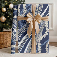 Polynesian Puakeniken Pikake Twisted Lei Wrapping Paper Navy Blue LT7 - Polynesian Pride